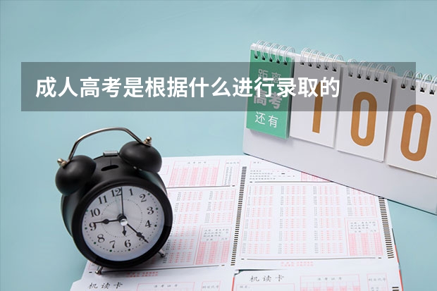 成人高考是根据什么进行录取的