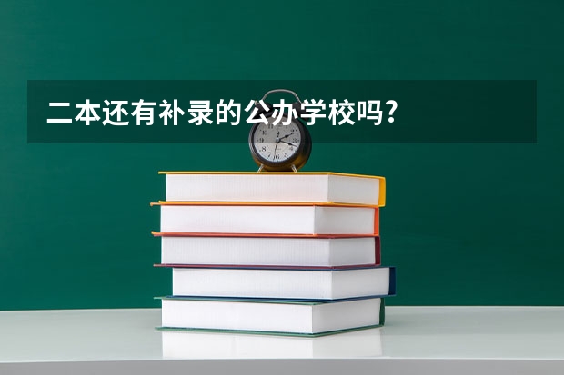 二本还有补录的公办学校吗?