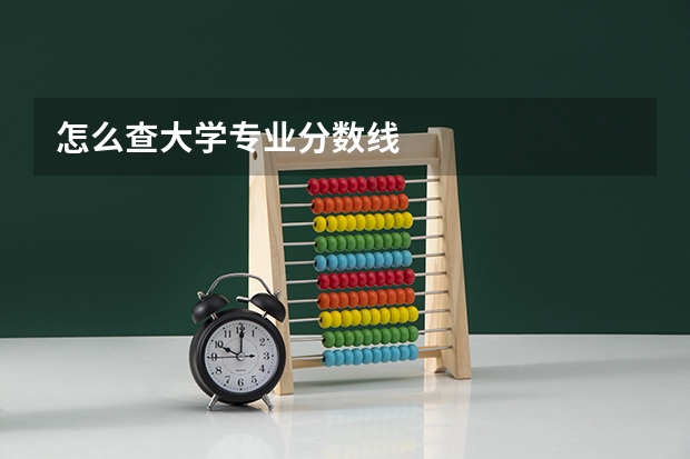 怎么查大学专业分数线