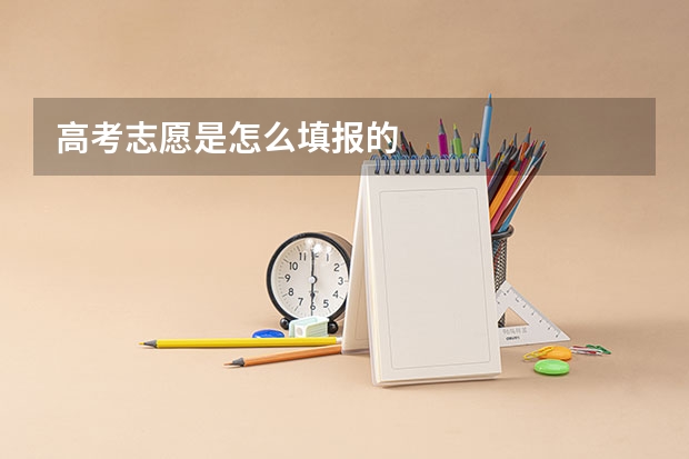 高考志愿是怎么填报的