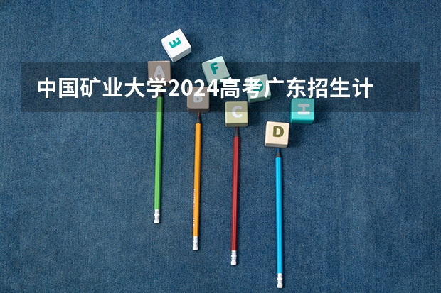 中国矿业大学2024高考广东招生计划