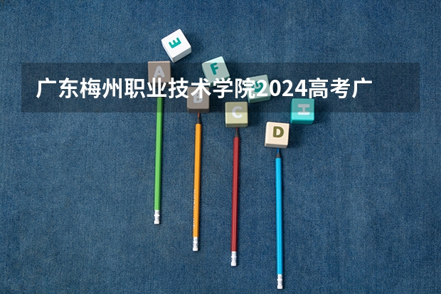 广东梅州职业技术学院2024高考广东招生计划