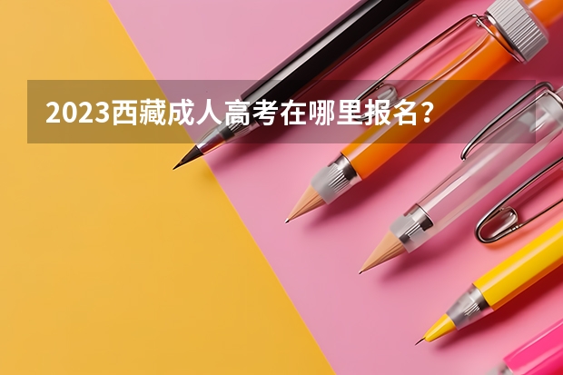 2023西藏成人高考在哪里报名？