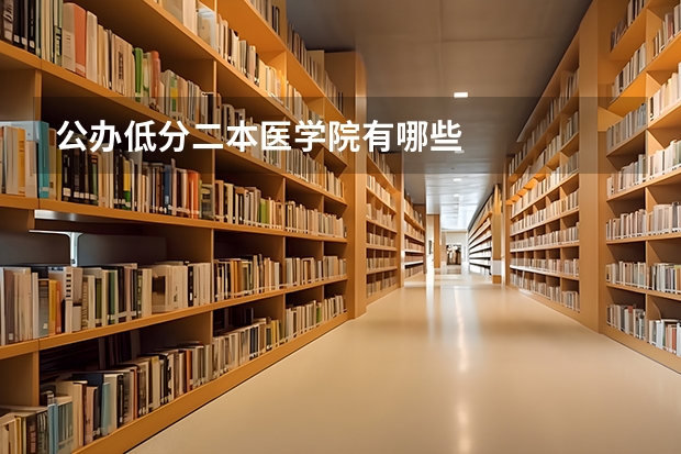 公办低分二本医学院有哪些