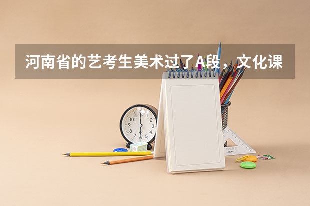河南省的艺考生美术过了A段，文化课三百分没过文化线是等于美术白学了吗只能走个专科？
