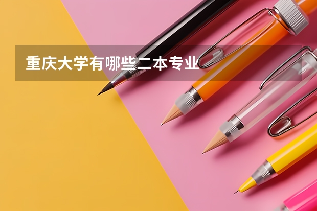 重庆大学有哪些二本专业