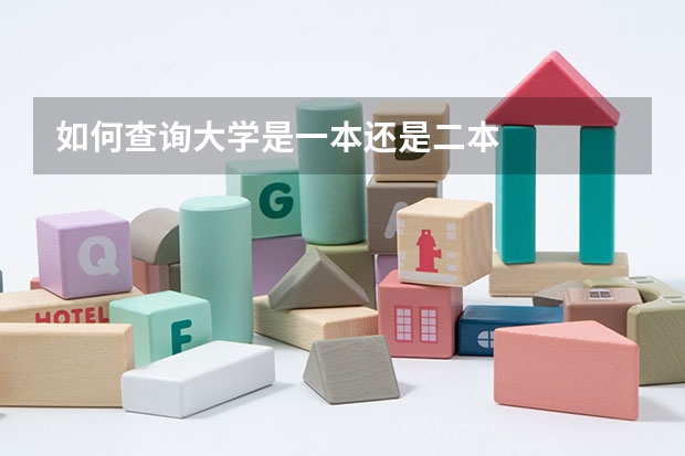 如何查询大学是一本还是二本